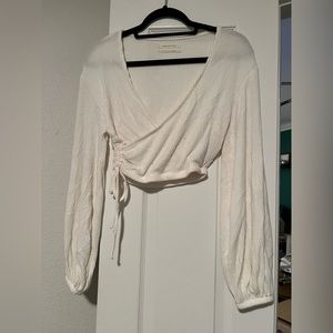 WHITE cozy Addie UO top